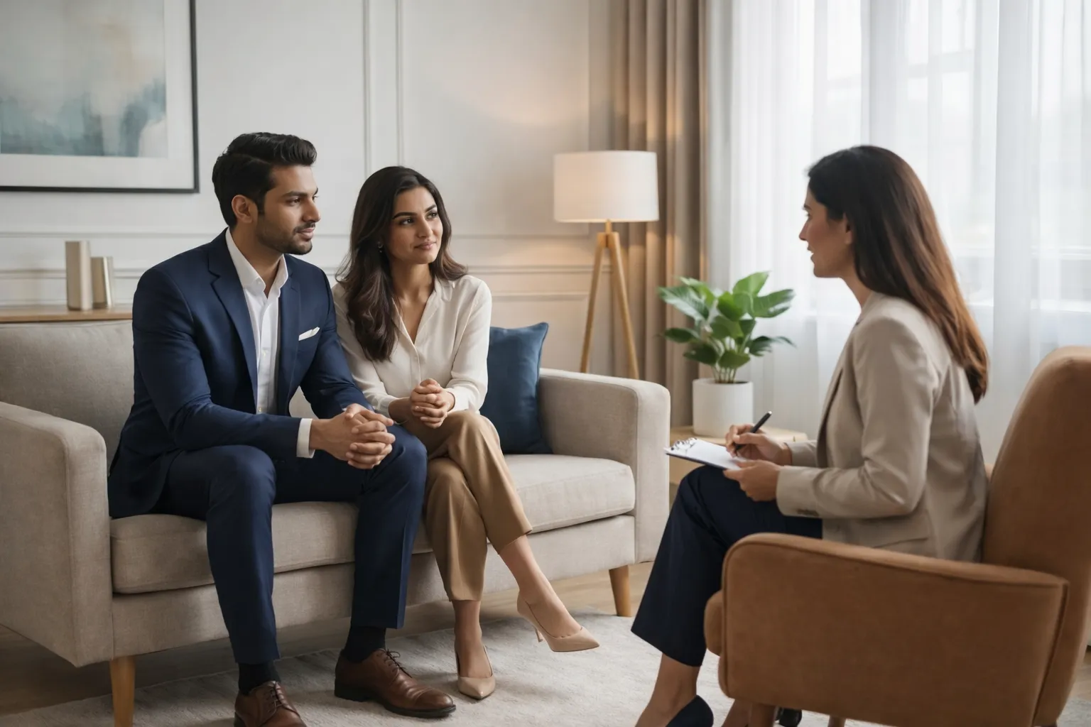 Couple in counseling session